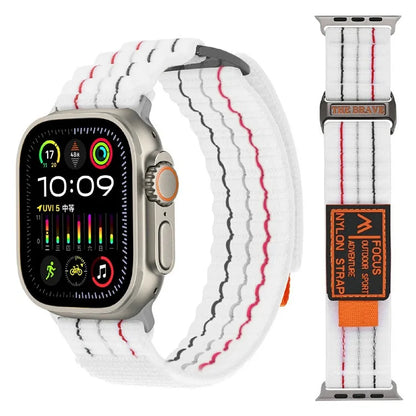 For Apple Watch Series 10 46mm  /  Ultra 2  /  Ultra 49mm  /  9 8 7 45mm  /  SE (2023) SE (2022) SE Nylon Loop Watch Strap