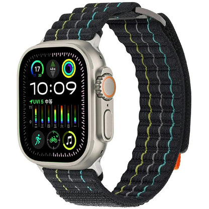 For Apple Watch Series 10 46mm  /  Ultra 2  /  Ultra 49mm  /  9 8 7 45mm  /  SE (2023) SE (2022) SE Nylon Loop Watch Strap