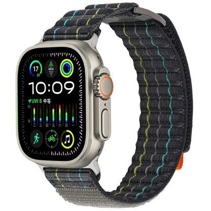 For Apple Watch Series 10 46mm  /  Ultra 2  /  Ultra 49mm  /  9 8 7 45mm  /  SE (2023) SE (2022) SE Nylon Loop Watch Strap