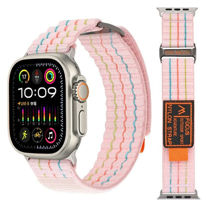 For Apple Watch Series 10 46mm  /  Ultra 2  /  Ultra 49mm  /  9 8 7 45mm  /  SE (2023) SE (2022) SE Nylon Loop Watch Strap