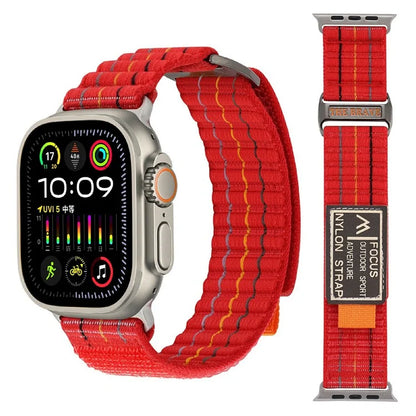 For Apple Watch Series 10 46mm  /  Ultra 2  /  Ultra 49mm  /  9 8 7 45mm  /  SE (2023) SE (2022) SE Nylon Loop Watch Strap