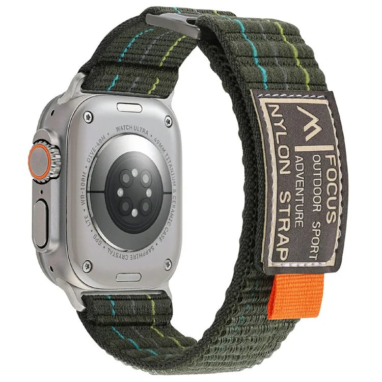 For Apple Watch Series 10 46mm  /  Ultra 2  /  Ultra 49mm  /  9 8 7 45mm  /  SE (2023) SE (2022) SE Nylon Loop Watch Strap