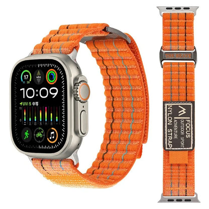 For Apple Watch Series 10 42mm  /  9 8 7 41mm  /  SE (2023) SE (2022) SE 6 5 4 40mm  /  3 2 1 38mm Nylon Loop Watch Strap