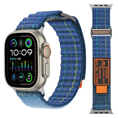 For Apple Watch Series 10 42mm  /  9 8 7 41mm  /  SE (2023) SE (2022) SE 6 5 4 40mm  /  3 2 1 38mm Nylon Loop Watch Strap