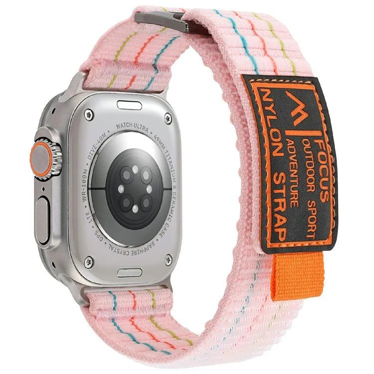 For Apple Watch Series 10 42mm  /  9 8 7 41mm  /  SE (2023) SE (2022) SE 6 5 4 40mm  /  3 2 1 38mm Nylon Loop Watch Strap