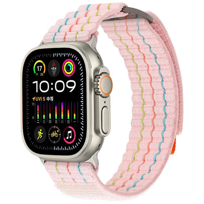 For Apple Watch Series 10 42mm  /  9 8 7 41mm  /  SE (2023) SE (2022) SE 6 5 4 40mm  /  3 2 1 38mm Nylon Loop Watch Strap