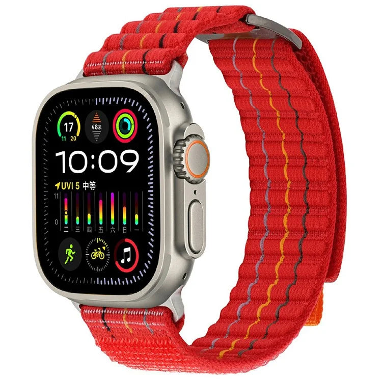 For Apple Watch Series 10 42mm  /  9 8 7 41mm  /  SE (2023) SE (2022) SE 6 5 4 40mm  /  3 2 1 38mm Nylon Loop Watch Strap