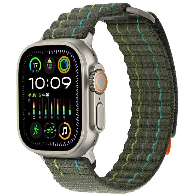 For Apple Watch Series 10 42mm  /  9 8 7 41mm  /  SE (2023) SE (2022) SE 6 5 4 40mm  /  3 2 1 38mm Nylon Loop Watch Strap
