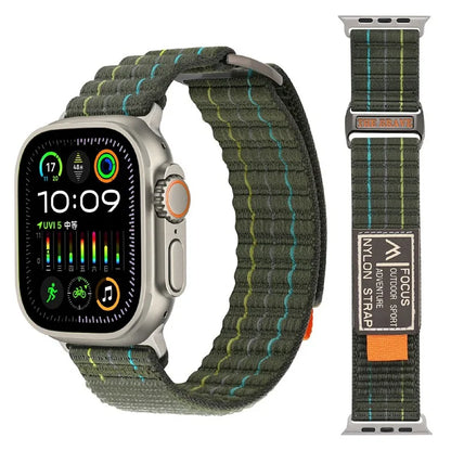 For Apple Watch Series 10 42mm  /  9 8 7 41mm  /  SE (2023) SE (2022) SE 6 5 4 40mm  /  3 2 1 38mm Nylon Loop Watch Strap