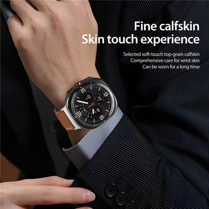 DUX DUCIS YA Series for Samsung Galaxy Watch Ultra 47mm Genuine Cow Leather Strap Magnetic Band