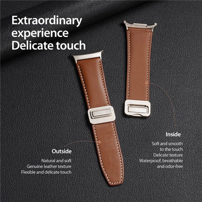 DUX DUCIS YA Series for Samsung Galaxy Watch Ultra 47mm Genuine Cow Leather Strap Magnetic Band