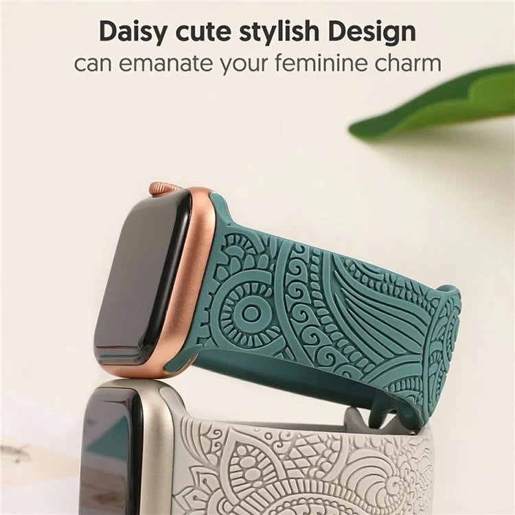 Silicone Strap for Apple Watch Series 10 42mm  /  9 8 7 41mm  /  SE (2023) SE (2022) SE 6 5 4 40mm  /  3 2 1 38mm