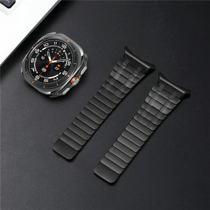 For Samsung Galaxy Watch Ultra 47mm Watch Band Magnetic Stainless Steel Replacement Strap