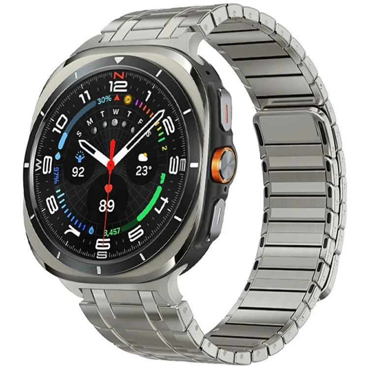 For Samsung Galaxy Watch Ultra 47mm Watch Band Magnetic Stainless Steel Replacement Strap