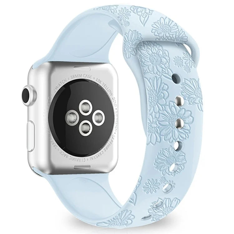 Silicone Strap for Apple Watch Series 10 42mm  /  9 8 7 41mm  /  SE (2023) SE (2022) SE 6 5 4 40mm  /  3 2 1 38mm