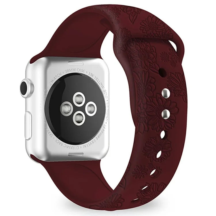 Silicone Strap for Apple Watch Series 10 42mm  /  9 8 7 41mm  /  SE (2023) SE (2022) SE 6 5 4 40mm  /  3 2 1 38mm