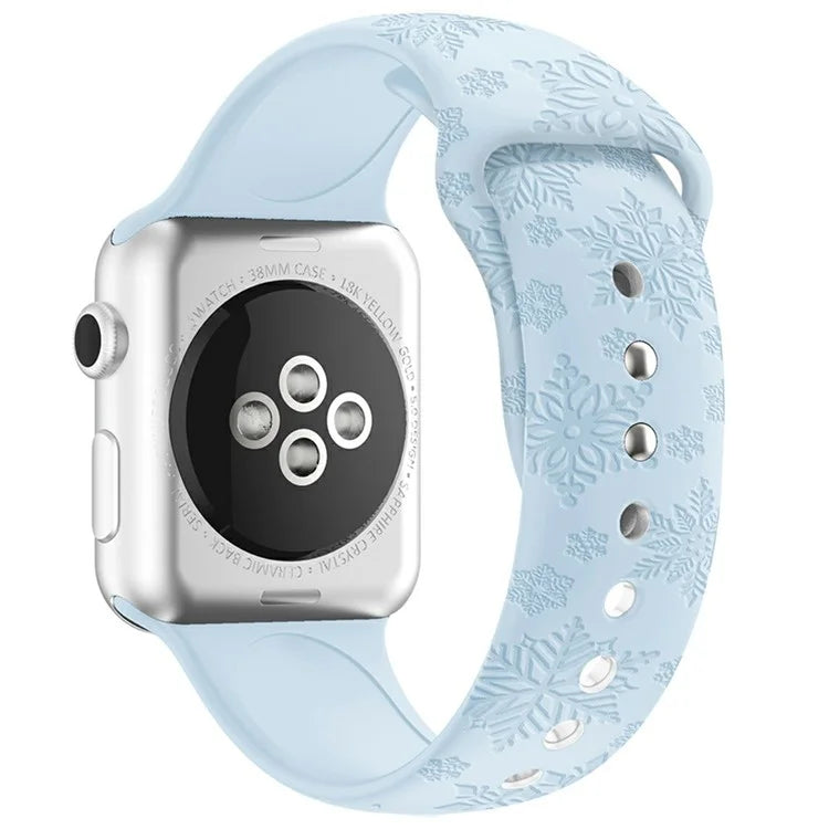Silicone Strap for Apple Watch Series 10 42mm  /  9 8 7 41mm  /  SE (2023) SE (2022) SE 6 5 4 40mm  /  3 2 1 38mm