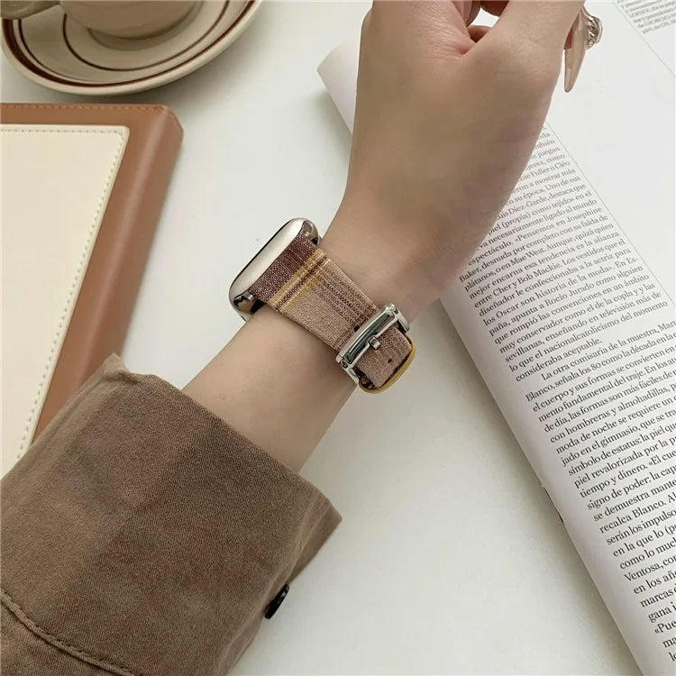 Plaid Woolen Strap for Apple Watch Series 10 46mm / Ultra 2 Ultra 49mm / Series 9 8 7 45mm / SE (2023) SE (2022) SE 6 5 4 44mm / 3 2 1 42mm