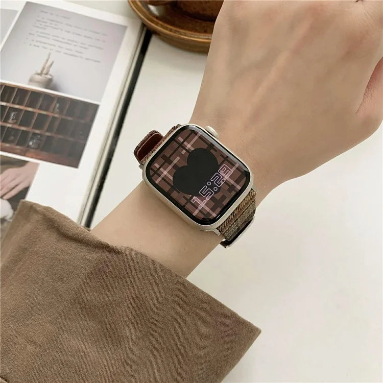 Plaid Woolen Strap for Apple Watch Series 10 46mm / Ultra 2 Ultra 49mm / Series 9 8 7 45mm / SE (2023) SE (2022) SE 6 5 4 44mm / 3 2 1 42mm