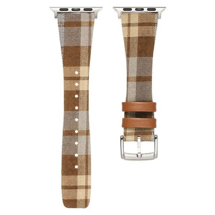 Plaid Woolen Strap for Apple Watch Series 10 42mm  /  9 8 7 41mm  /  SE (2023) SE (2022) SE 6 5 4 40mm  /  3 2 1 38mm
