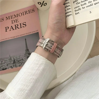 Plaid Woolen Strap for Apple Watch Series 10 42mm  /  9 8 7 41mm  /  SE (2023) SE (2022) SE 6 5 4 40mm  /  3 2 1 38mm