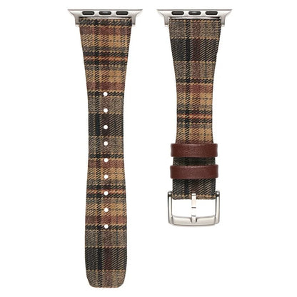 Plaid Woolen Strap for Apple Watch Series 10 42mm  /  9 8 7 41mm  /  SE (2023) SE (2022) SE 6 5 4 40mm  /  3 2 1 38mm