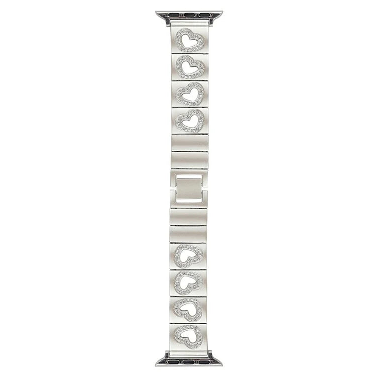 Hollow Heart Metal Strap for Apple Watch Series 10 42mm  /  9 8 7 41mm  /  SE (2023) SE (2022) SE 6 5 4 40mm  /  3 2 1 38mm