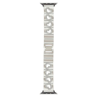 Hollow Heart Metal Strap for Apple Watch Series 10 42mm  /  9 8 7 41mm  /  SE (2023) SE (2022) SE 6 5 4 40mm  /  3 2 1 38mm