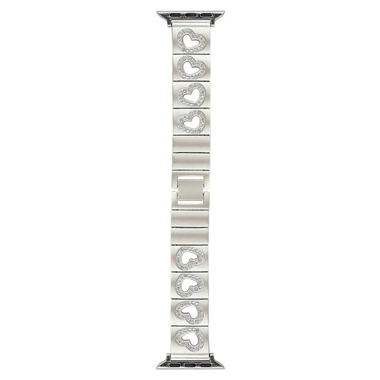 Hollow Heart Metal Strap for Apple Watch Series 10 42mm  /  9 8 7 41mm  /  SE (2023) SE (2022) SE 6 5 4 40mm  /  3 2 1 38mm