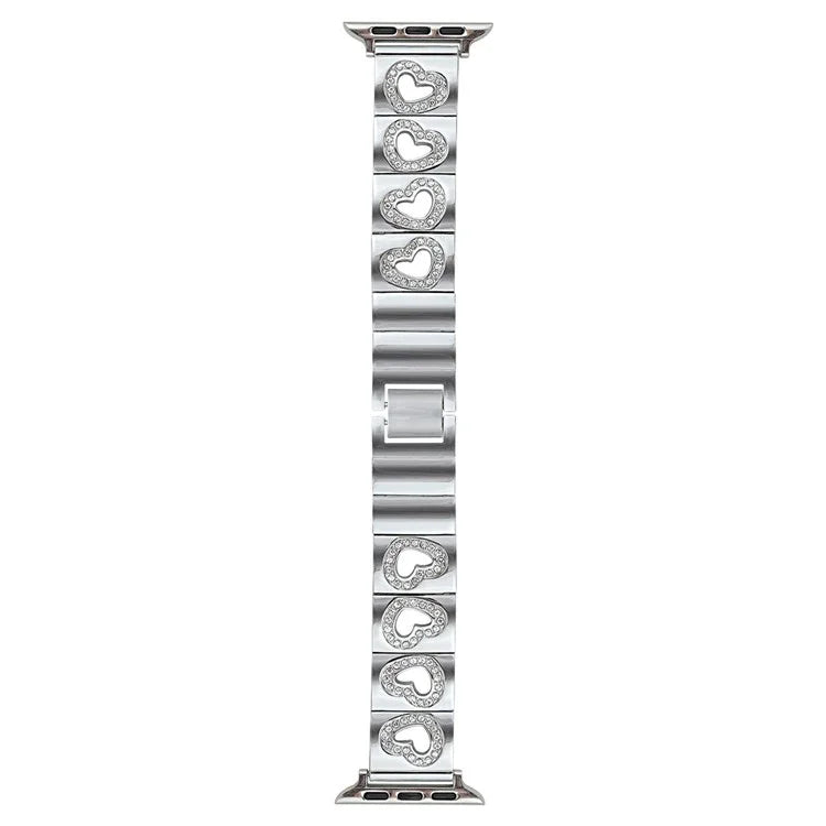 Hollow Heart Metal Strap for Apple Watch Series 10 42mm  /  9 8 7 41mm  /  SE (2023) SE (2022) SE 6 5 4 40mm  /  3 2 1 38mm