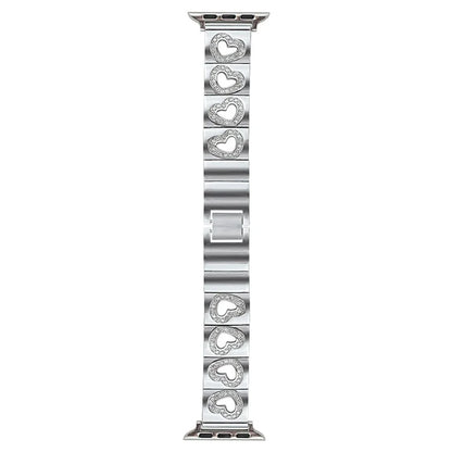 Hollow Heart Metal Strap for Apple Watch Series 10 42mm  /  9 8 7 41mm  /  SE (2023) SE (2022) SE 6 5 4 40mm  /  3 2 1 38mm