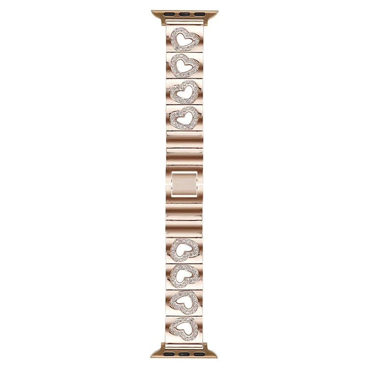 Hollow Heart Metal Strap for Apple Watch Series 10 42mm  /  9 8 7 41mm  /  SE (2023) SE (2022) SE 6 5 4 40mm  /  3 2 1 38mm