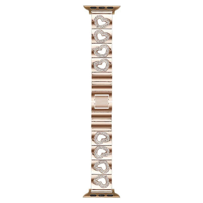 Hollow Heart Metal Strap for Apple Watch Series 10 42mm  /  9 8 7 41mm  /  SE (2023) SE (2022) SE 6 5 4 40mm  /  3 2 1 38mm