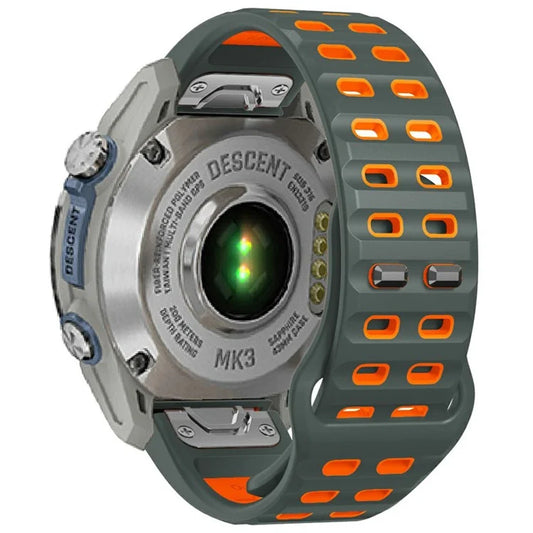 For Garmin Fenix 8 47mm / Fenix E 47mm Silicone Watchband Quick Release Buckle Dual Color Watch Strap