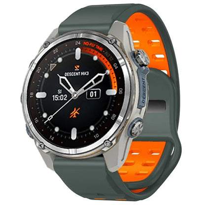 For Garmin Fenix 8 47mm / Fenix E 47mm Silicone Watchband Quick Release Buckle Dual Color Watch Strap