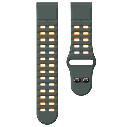 For Garmin Fenix 8 47mm / Fenix E 47mm Silicone Watchband Quick Release Buckle Dual Color Watch Strap