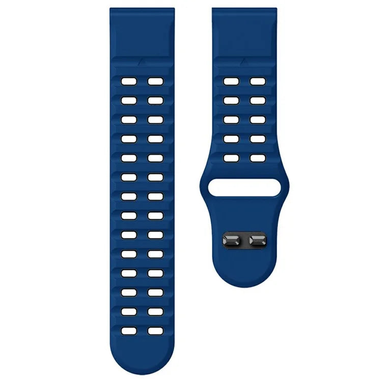For Garmin Fenix 8 47mm / Fenix E 47mm Silicone Watchband Quick Release Buckle Dual Color Watch Strap