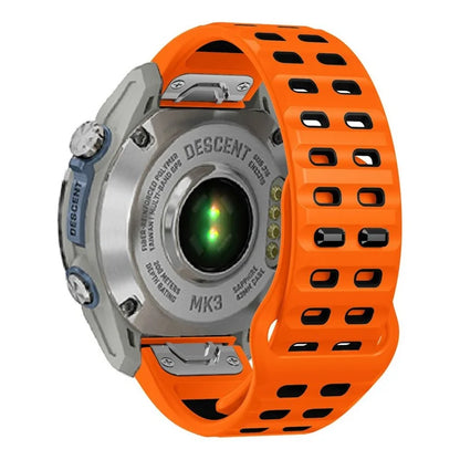 For Garmin Fenix 8 47mm / Fenix E 47mm Silicone Watchband Quick Release Buckle Dual Color Watch Strap