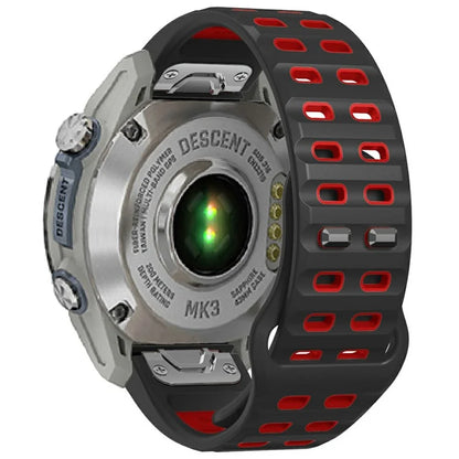For Garmin Fenix 8 47mm / Fenix E 47mm Silicone Watchband Quick Release Buckle Dual Color Watch Strap