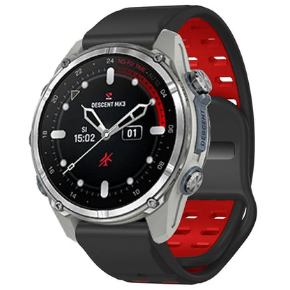 For Garmin Fenix 8 47mm / Fenix E 47mm Silicone Watchband Quick Release Buckle Dual Color Watch Strap