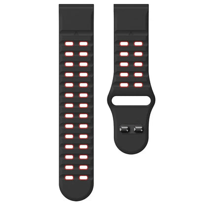 For Garmin Fenix 8 47mm / Fenix E 47mm Silicone Watchband Quick Release Buckle Dual Color Watch Strap