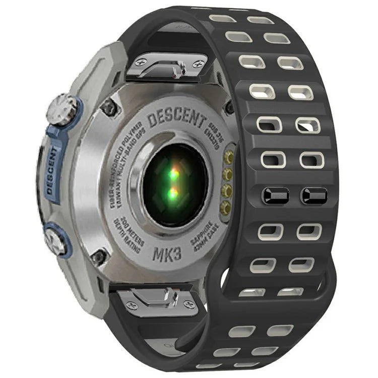For Garmin Fenix 8 47mm / Fenix E 47mm Silicone Watchband Quick Release Buckle Dual Color Watch Strap