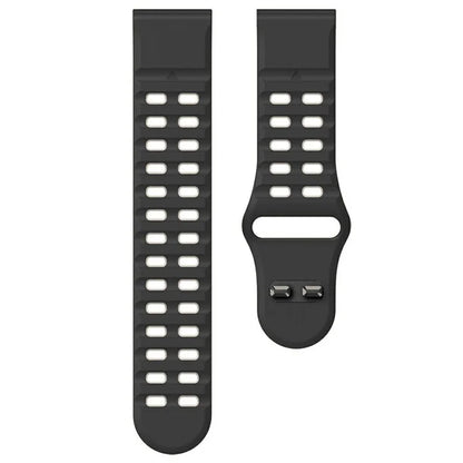 For Garmin Fenix 8 47mm / Fenix E 47mm Silicone Watchband Quick Release Buckle Dual Color Watch Strap