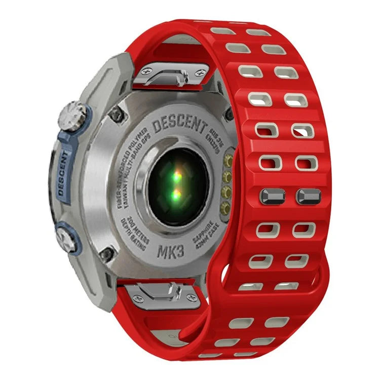 For Garmin Fenix 8 47mm / Fenix E 47mm Silicone Watchband Quick Release Buckle Dual Color Watch Strap