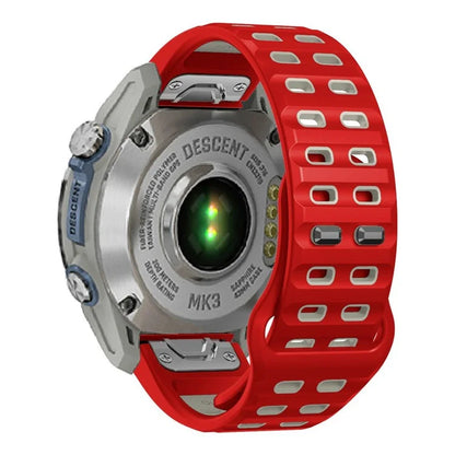 For Garmin Fenix 8 47mm / Fenix E 47mm Silicone Watchband Quick Release Buckle Dual Color Watch Strap