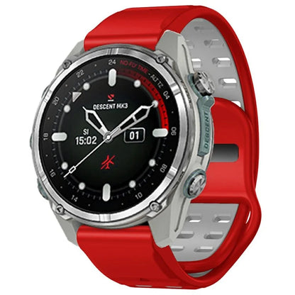 For Garmin Fenix 8 47mm / Fenix E 47mm Silicone Watchband Quick Release Buckle Dual Color Watch Strap
