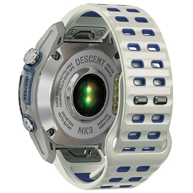 For Garmin Fenix 8 47mm / Fenix E 47mm Silicone Watchband Quick Release Buckle Dual Color Watch Strap
