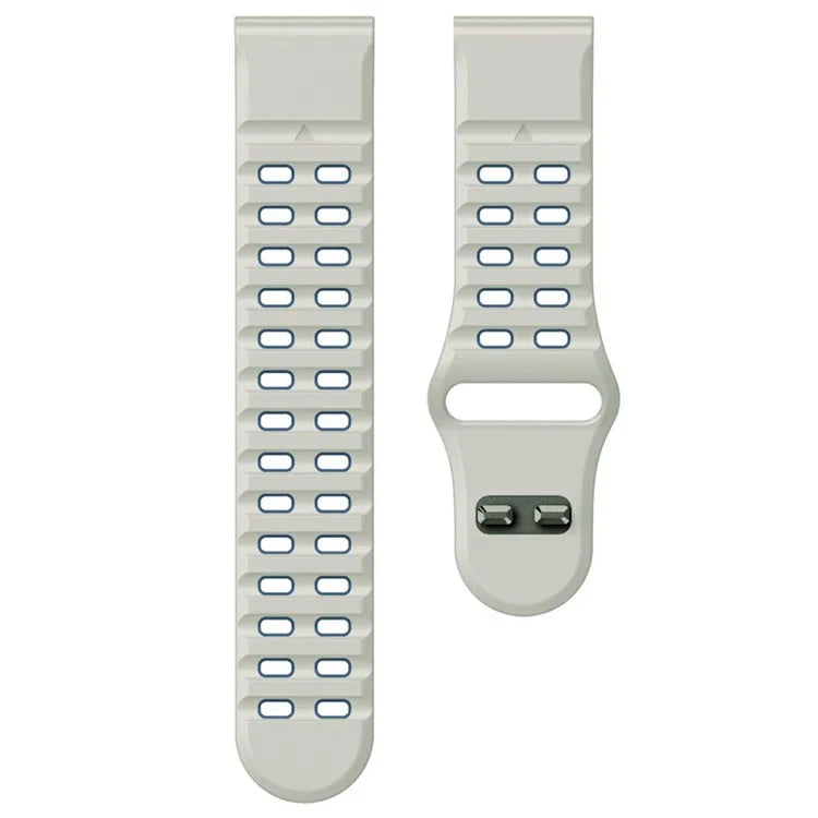 For Garmin Fenix 8 47mm / Fenix E 47mm Silicone Watchband Quick Release Buckle Dual Color Watch Strap