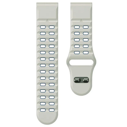 For Garmin Fenix 8 47mm / Fenix E 47mm Silicone Watchband Quick Release Buckle Dual Color Watch Strap
