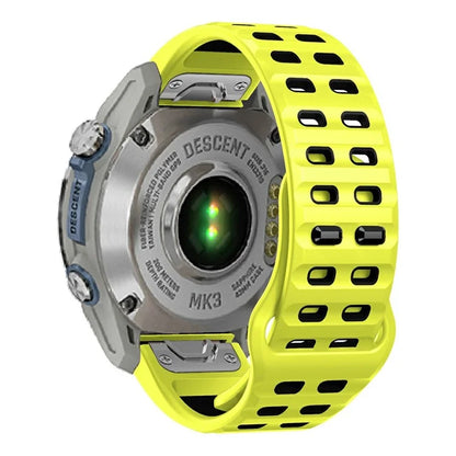 For Garmin Fenix 8 47mm / Fenix E 47mm Silicone Watchband Quick Release Buckle Dual Color Watch Strap